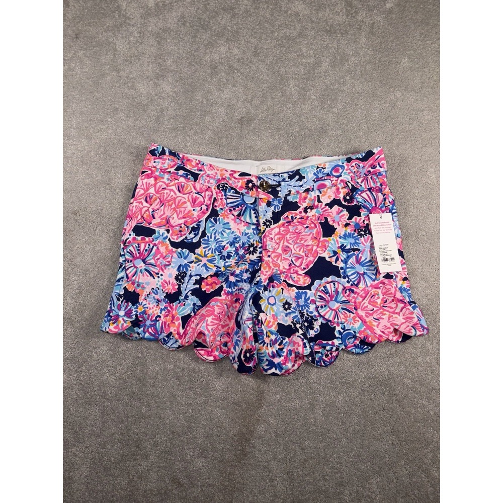 lilly pulitzer buttercup knit short high tide navy turtle amazement 6